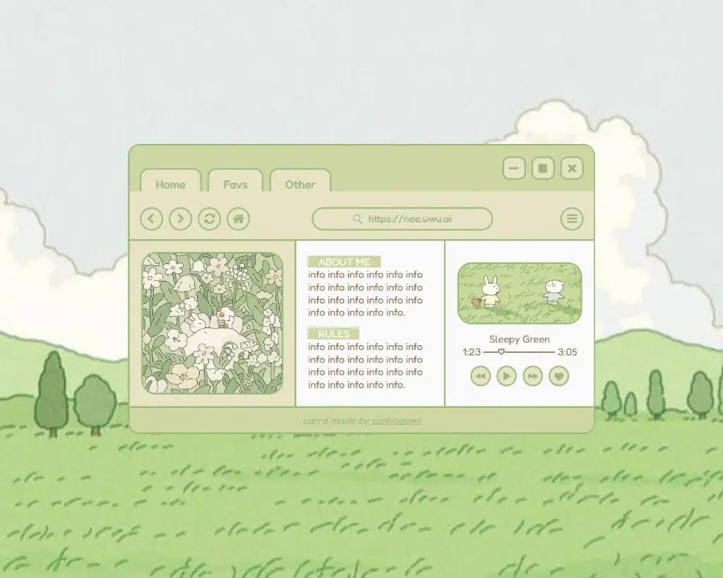 Sleepy Green | Carrd Template